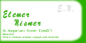 elemer misner business card